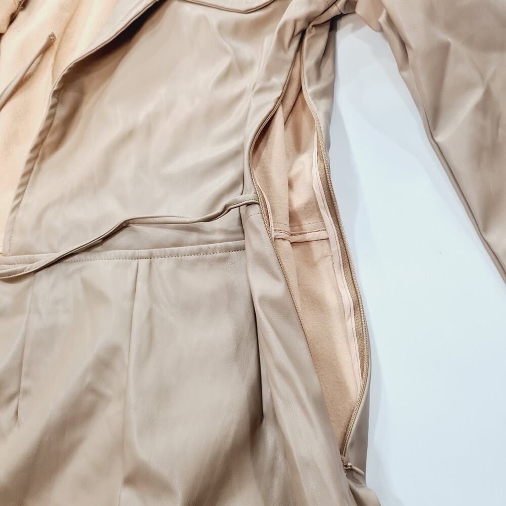 Superdown Chantel Leather Romper in Nude - Picture 8 of 16